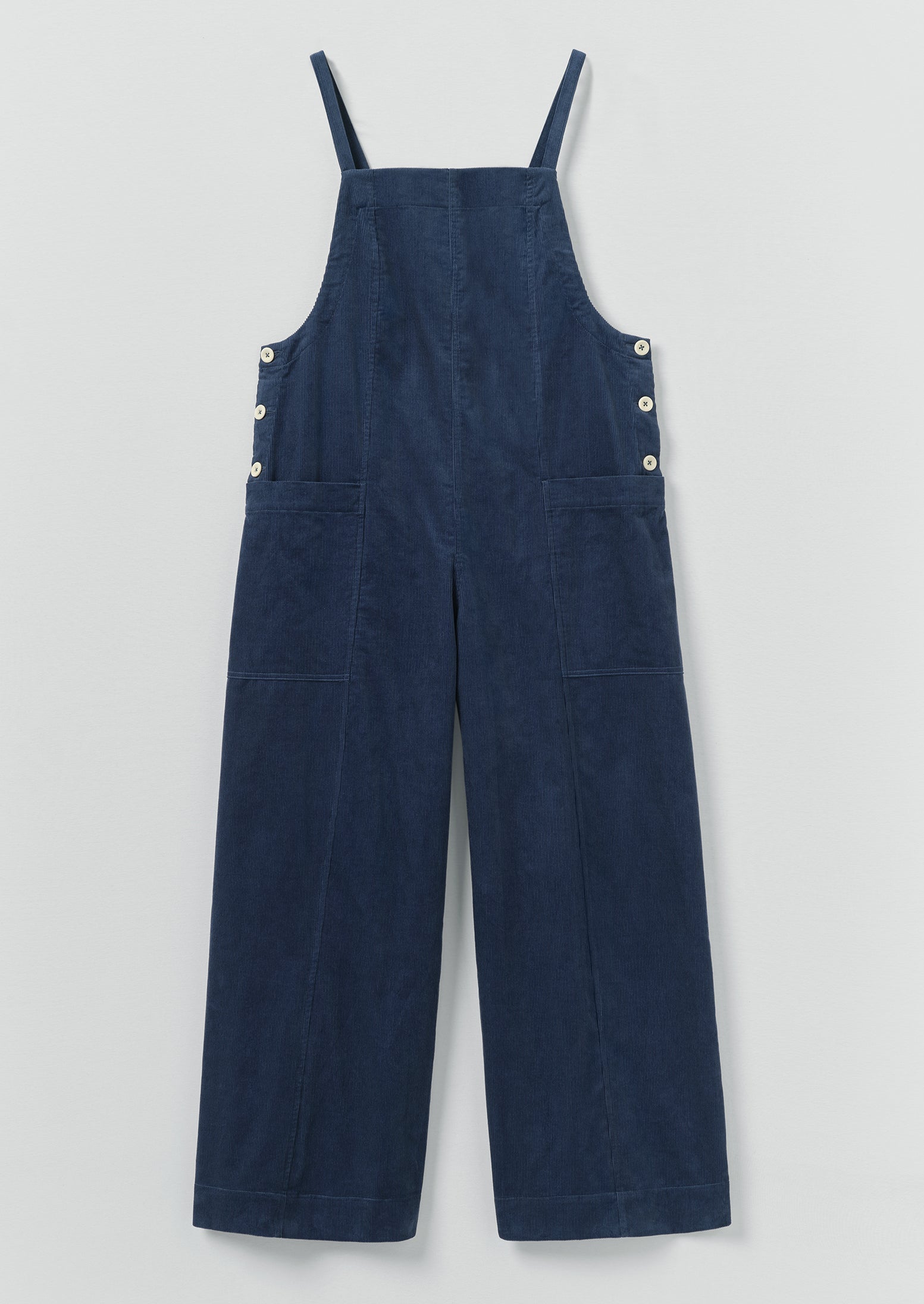 Organic Cord Pocket Jumpsuit | Denim Blue