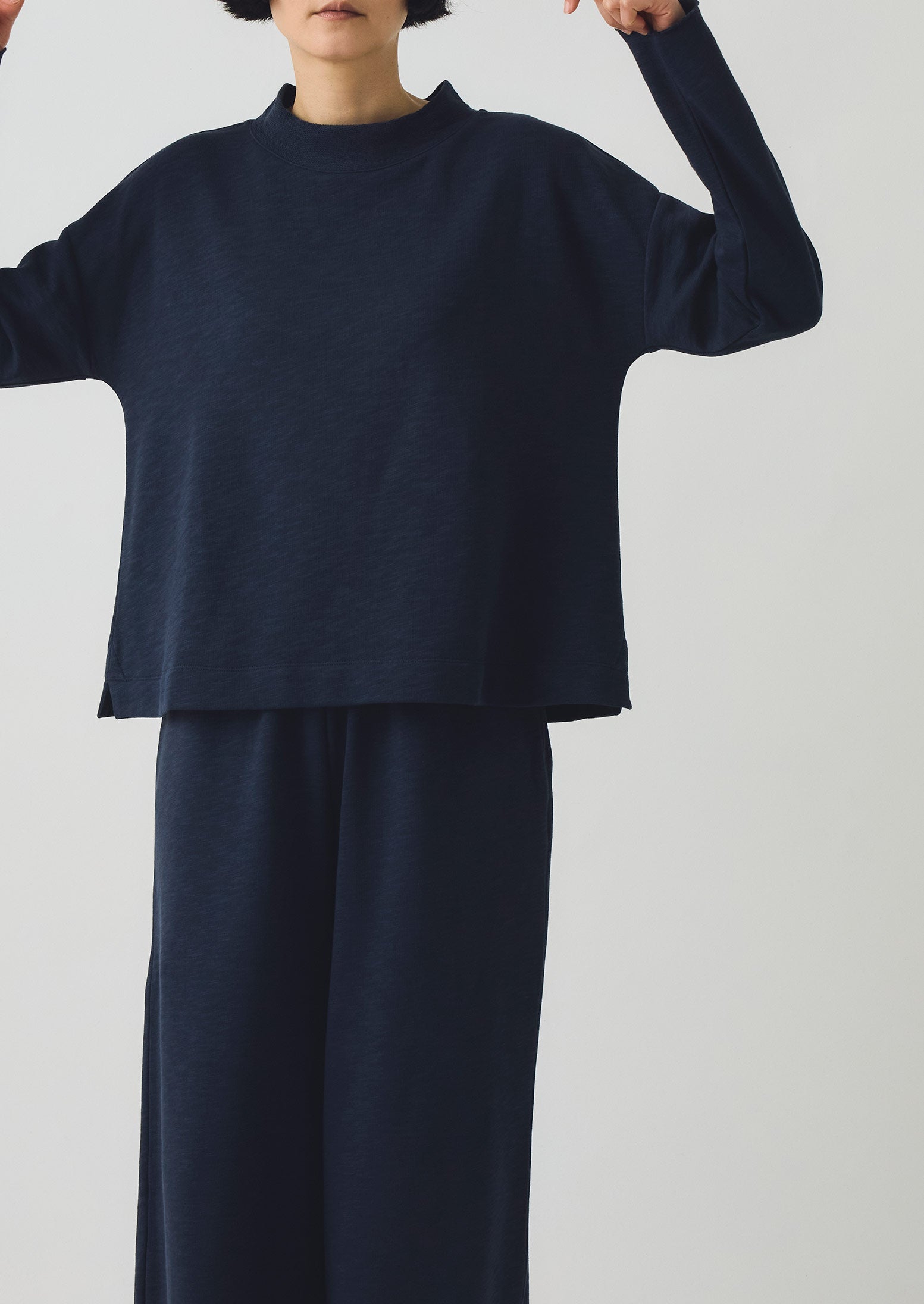 Loopback Jersey Easy Sweater | Midnight