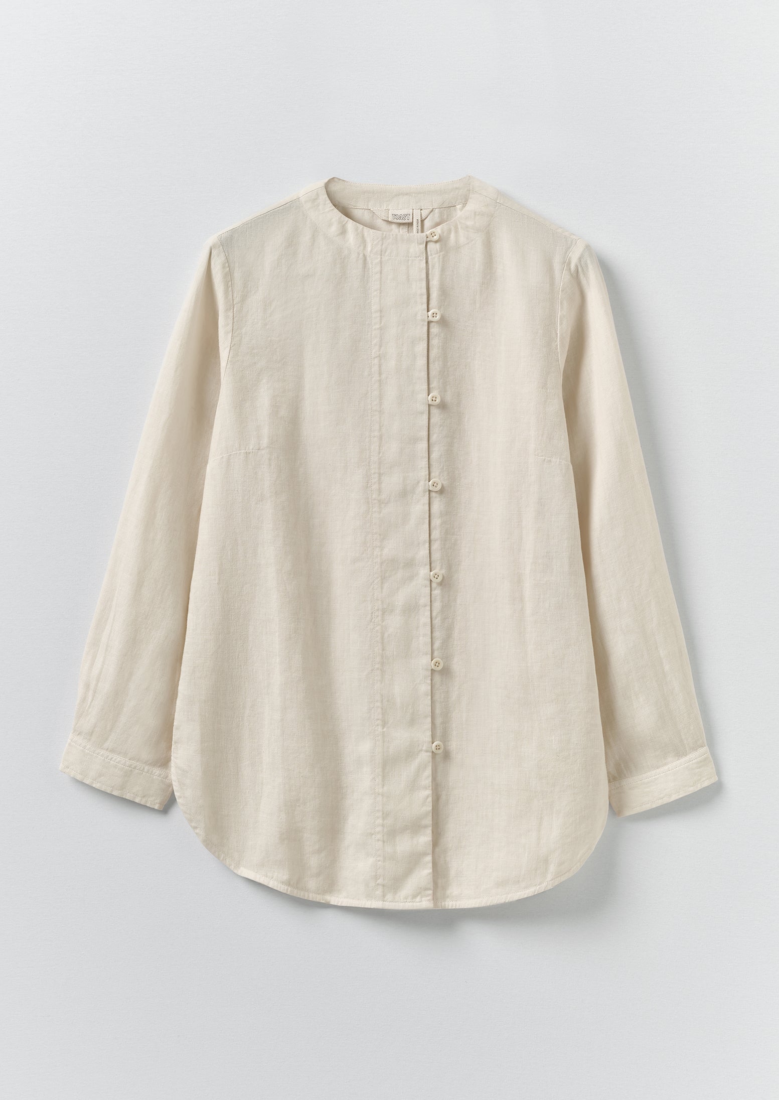 Garment Dyed Linen Chef Shirt | Oat