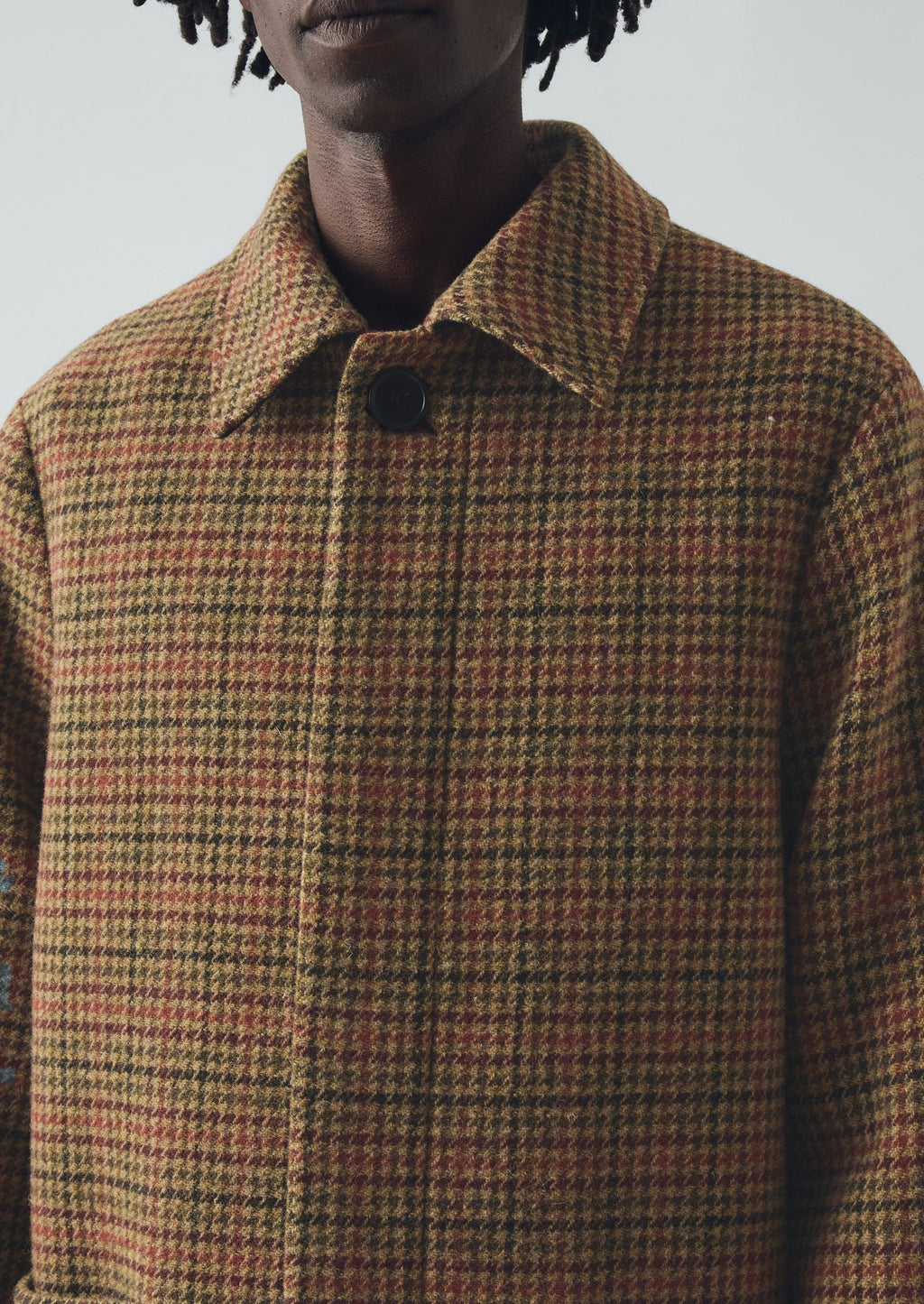 Vibrant Check Wool Overcoat | Umber Multi
