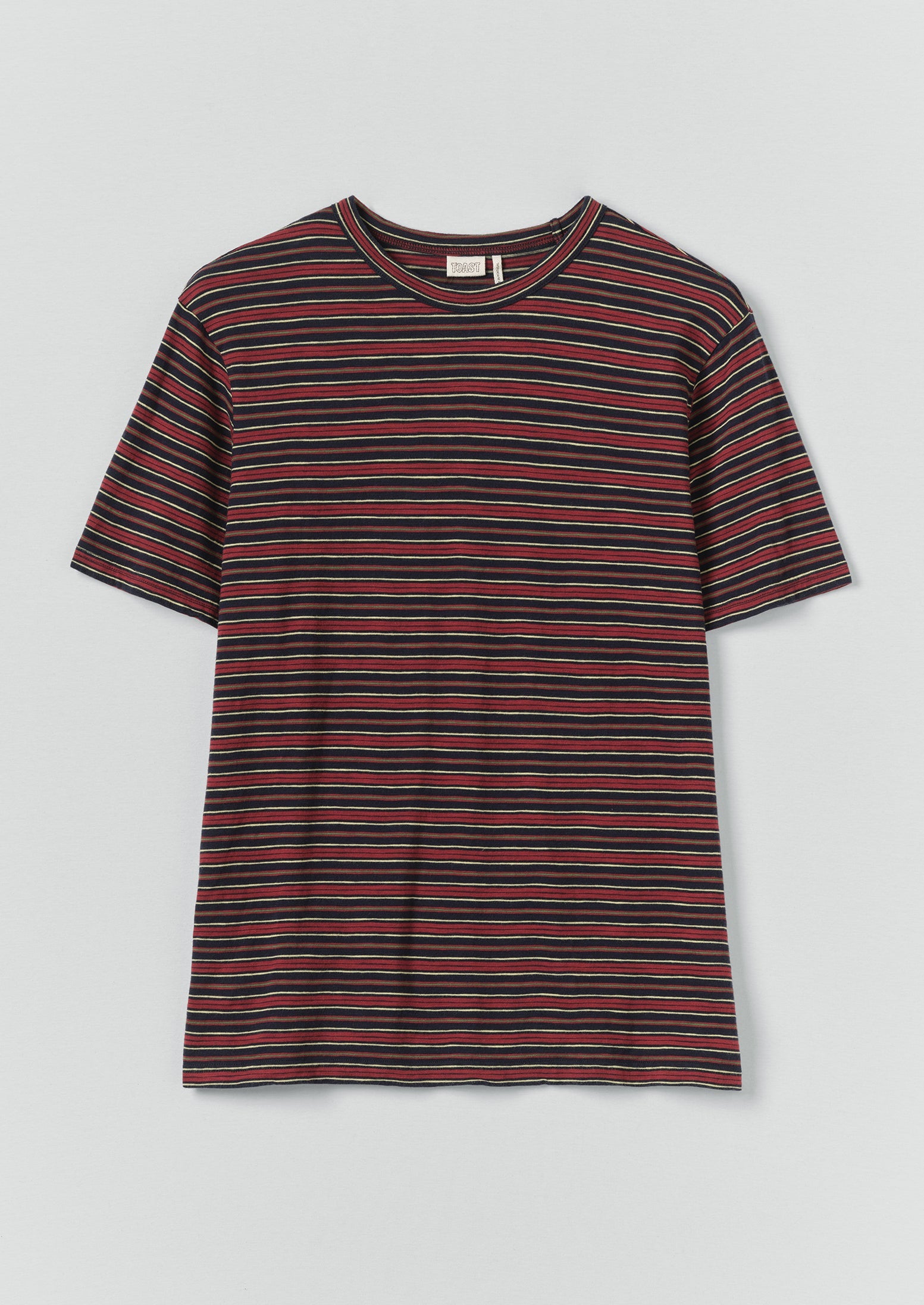 Theo Stripe Cotton Short Sleeve Tee | Provencal Blue/Multi