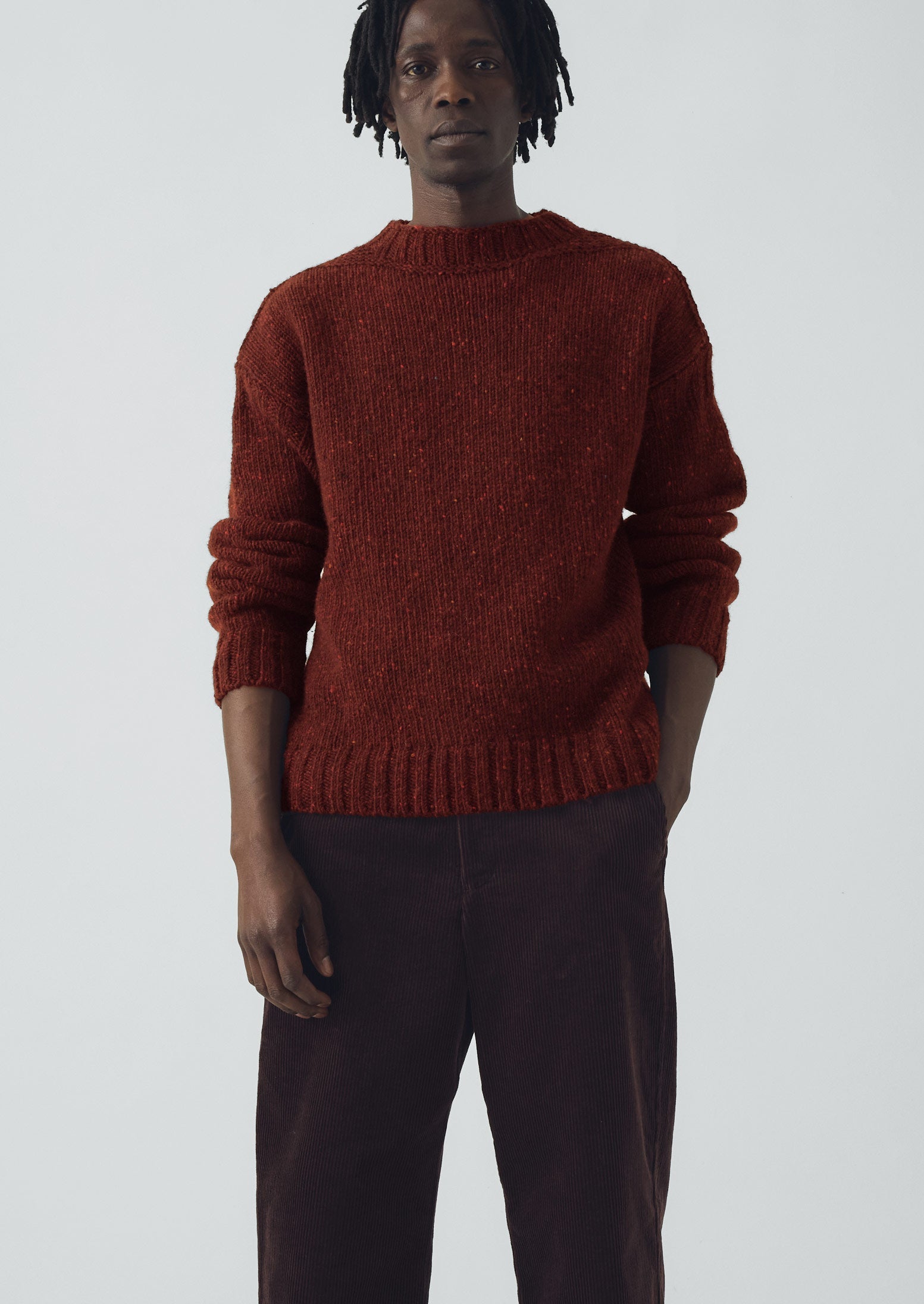 Finn Donegal Wool Sweater | Bordeaux