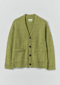Donegal Wool V-Neck Cardigan | Rainette Green