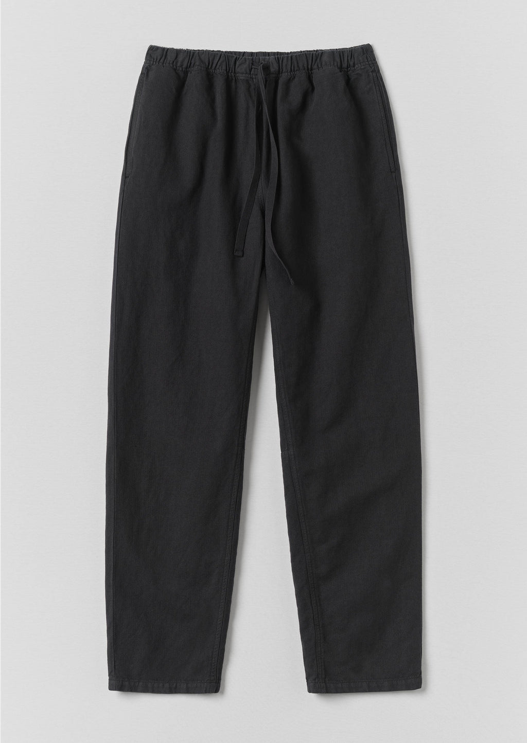 Alfie Garment Dyed Herringbone Trousers | Washed Black