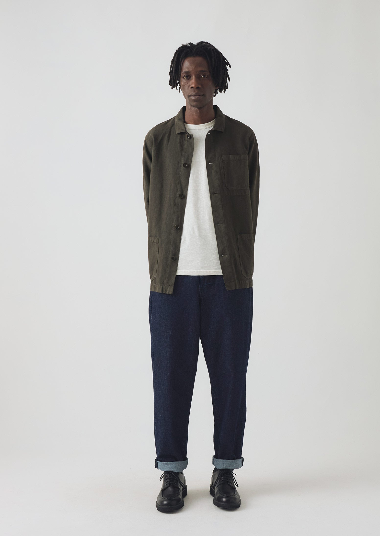 Norv Denim Tapered Trousers | Dark Indigo