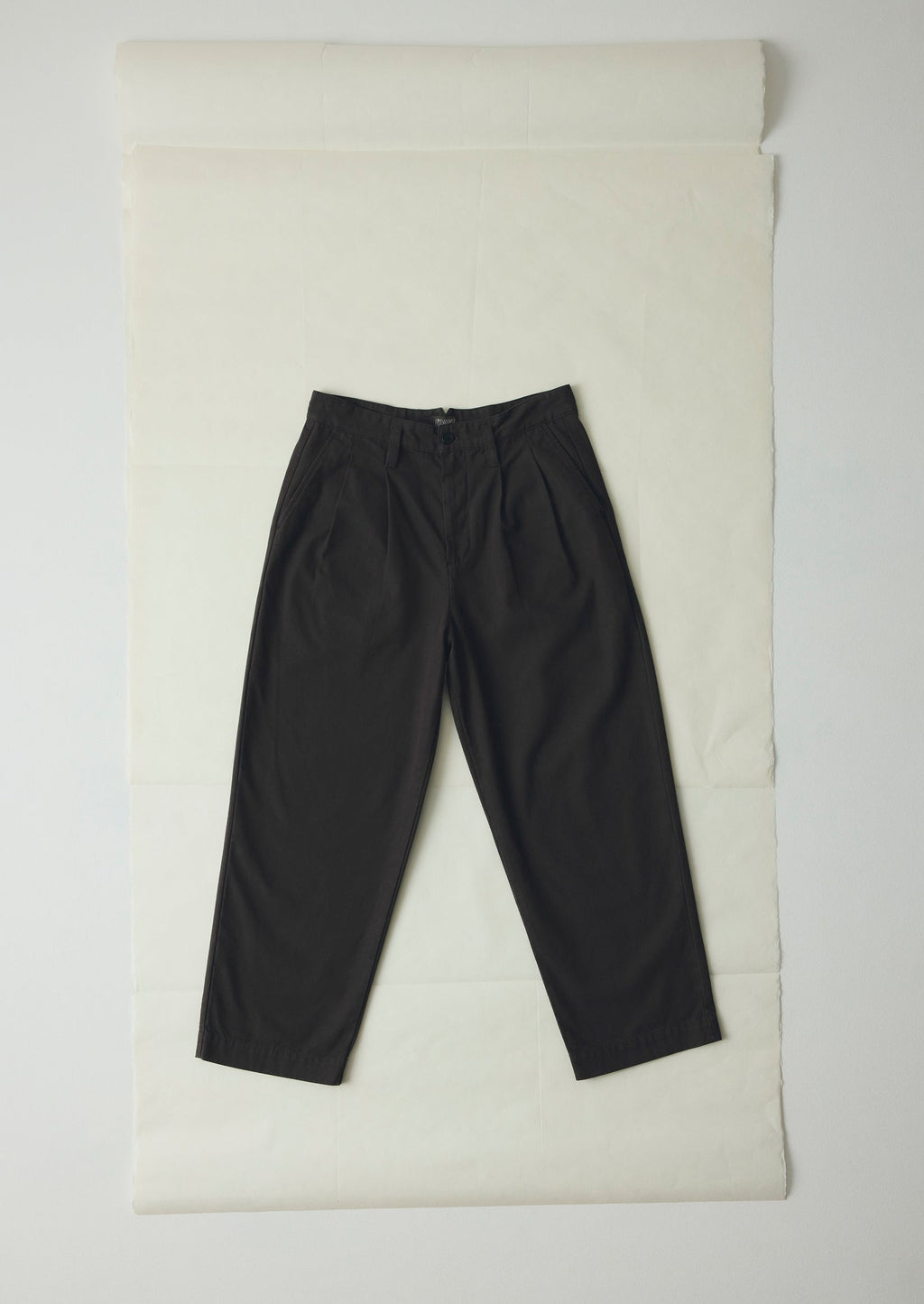 Bill Cotton Canvas Wide Leg Trousers | Soft Black