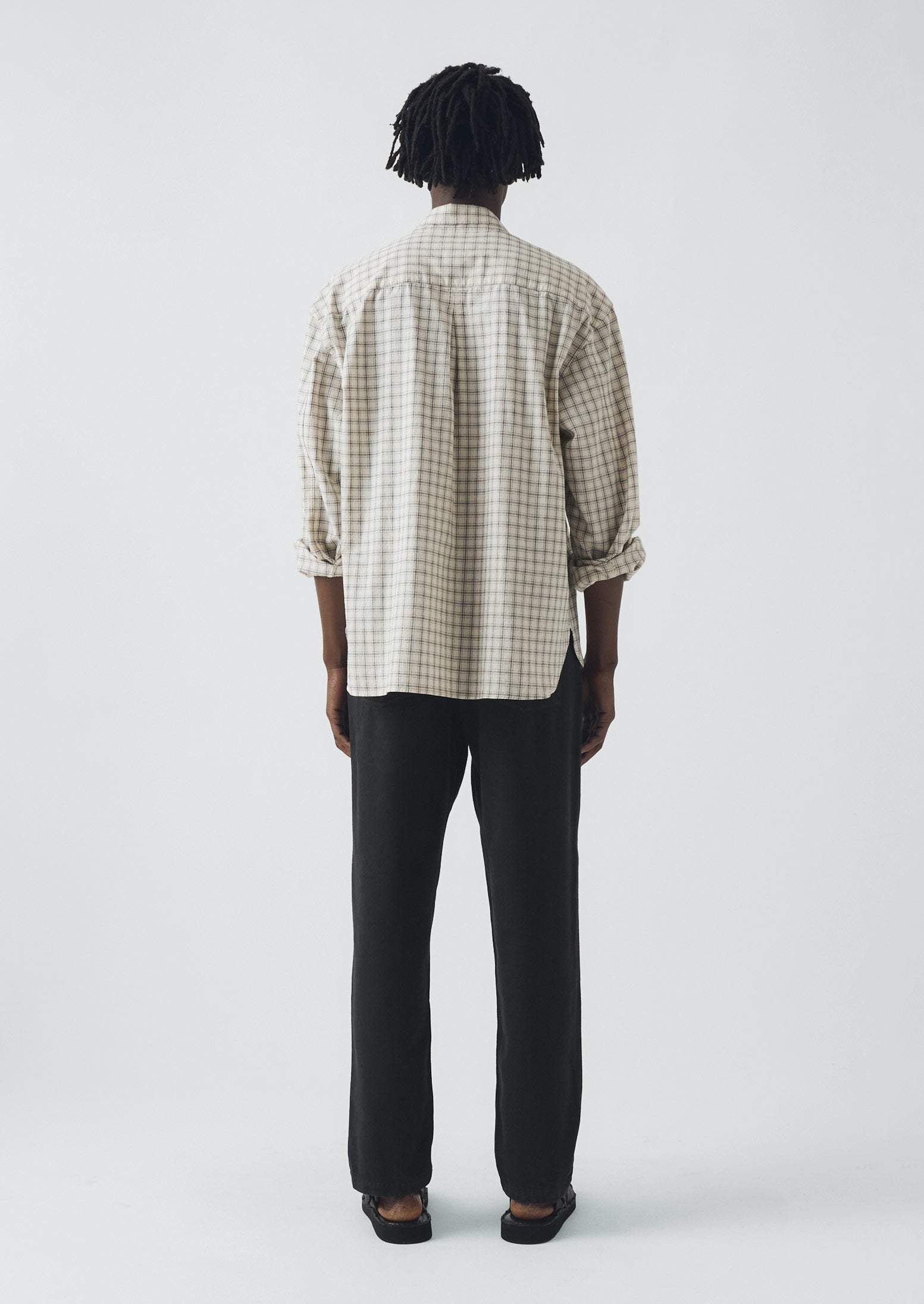 Norv Garment Dyed Tapered Trousers | Charcoal