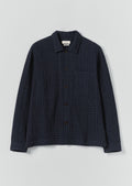 Scatter Stitch Cotton Shirt | Indigo