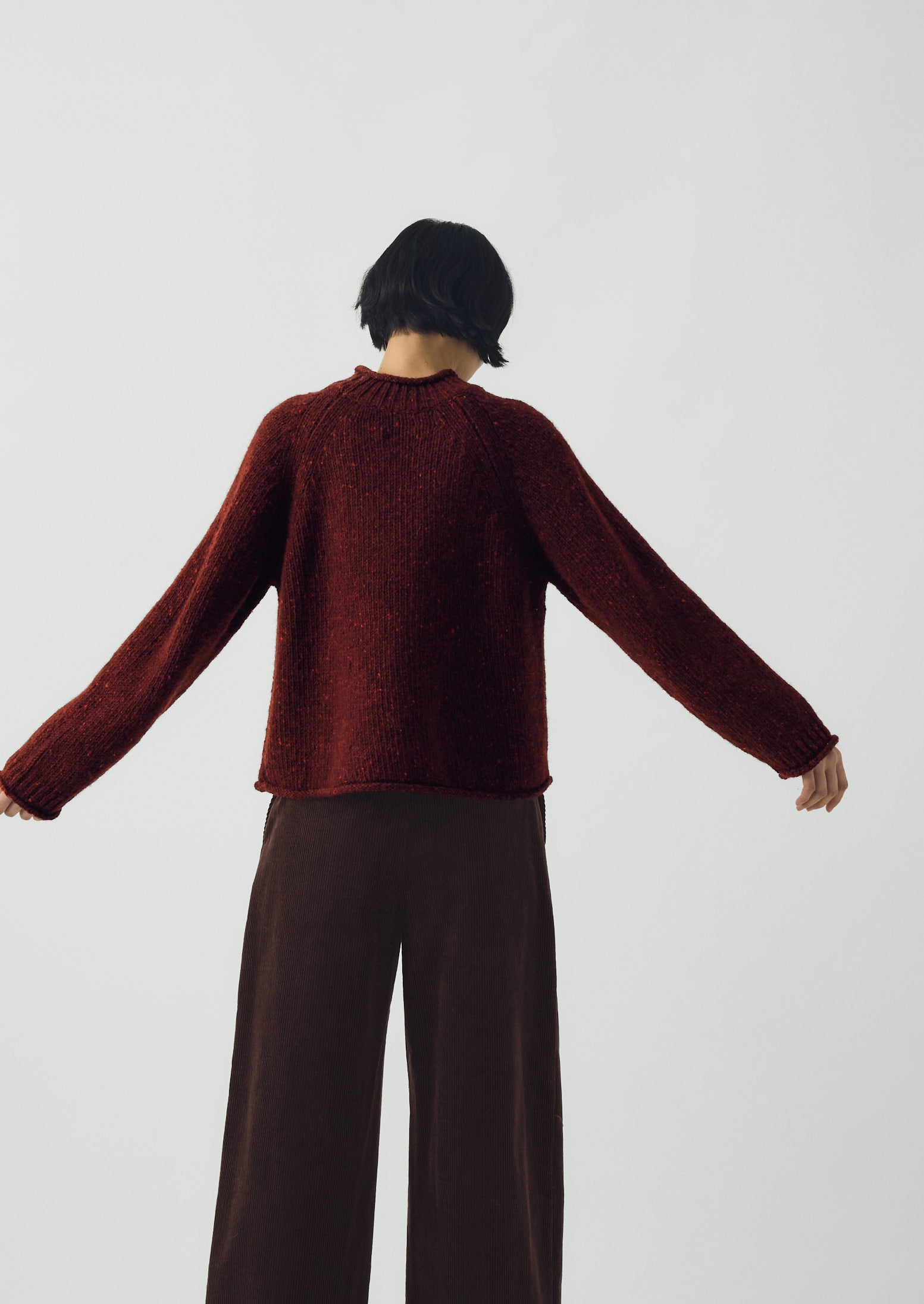 Orla Donegal Wool Sweater | Bordeaux