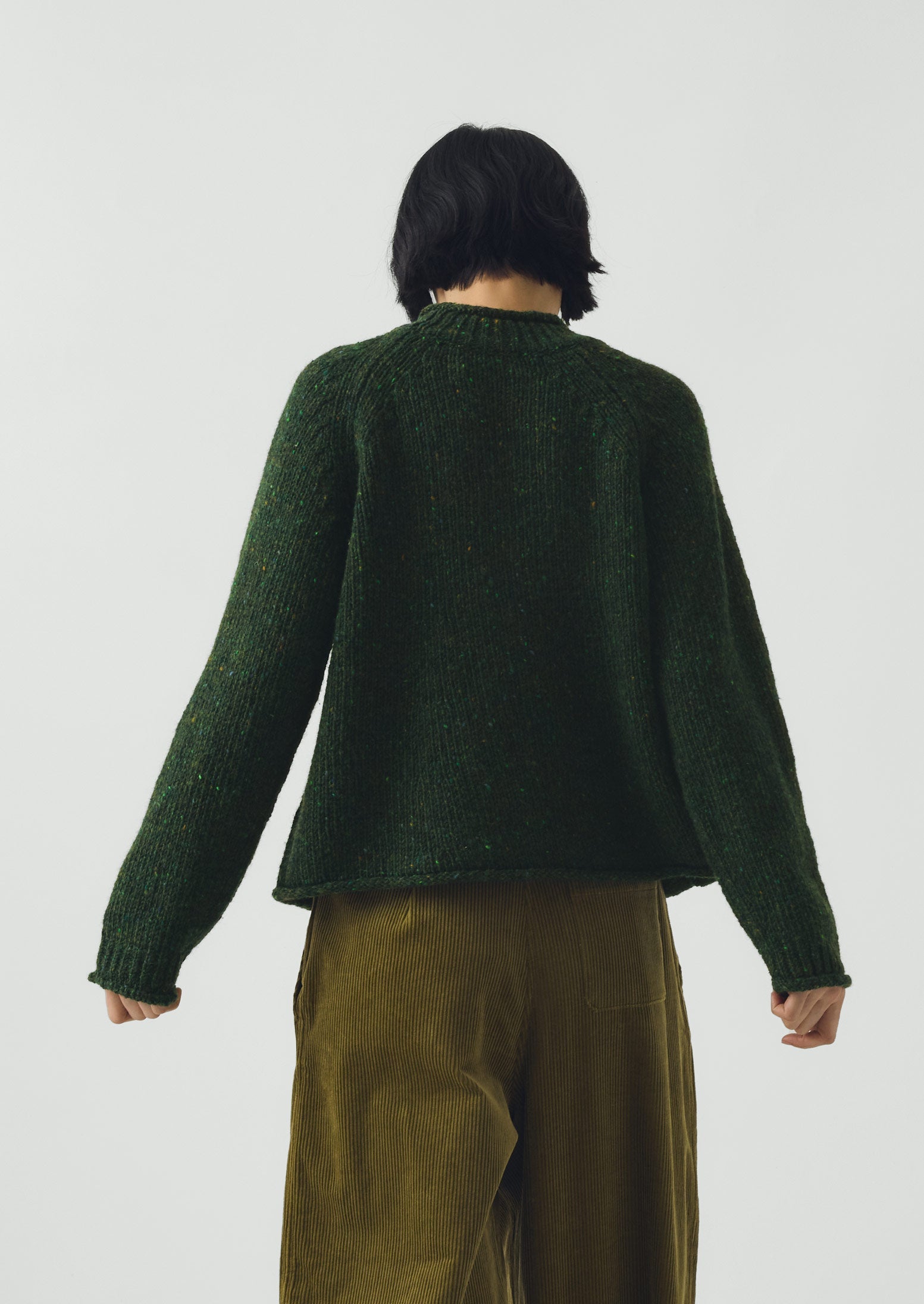 Orla Donegal Wool Sweater | Emerald