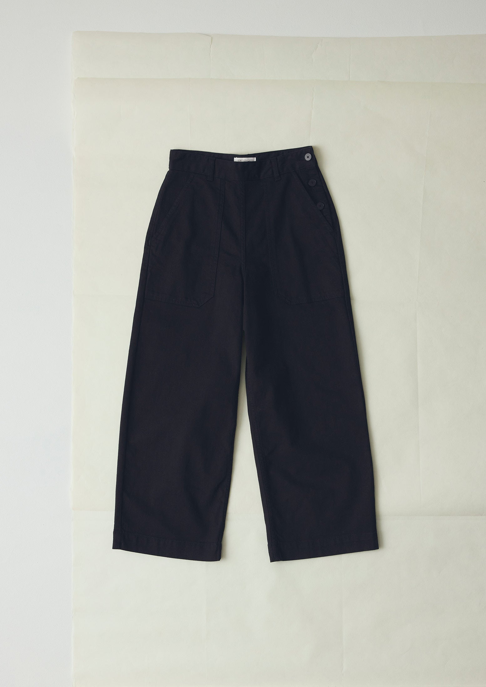 Annie Organic Denim Side Button Jeans | Black