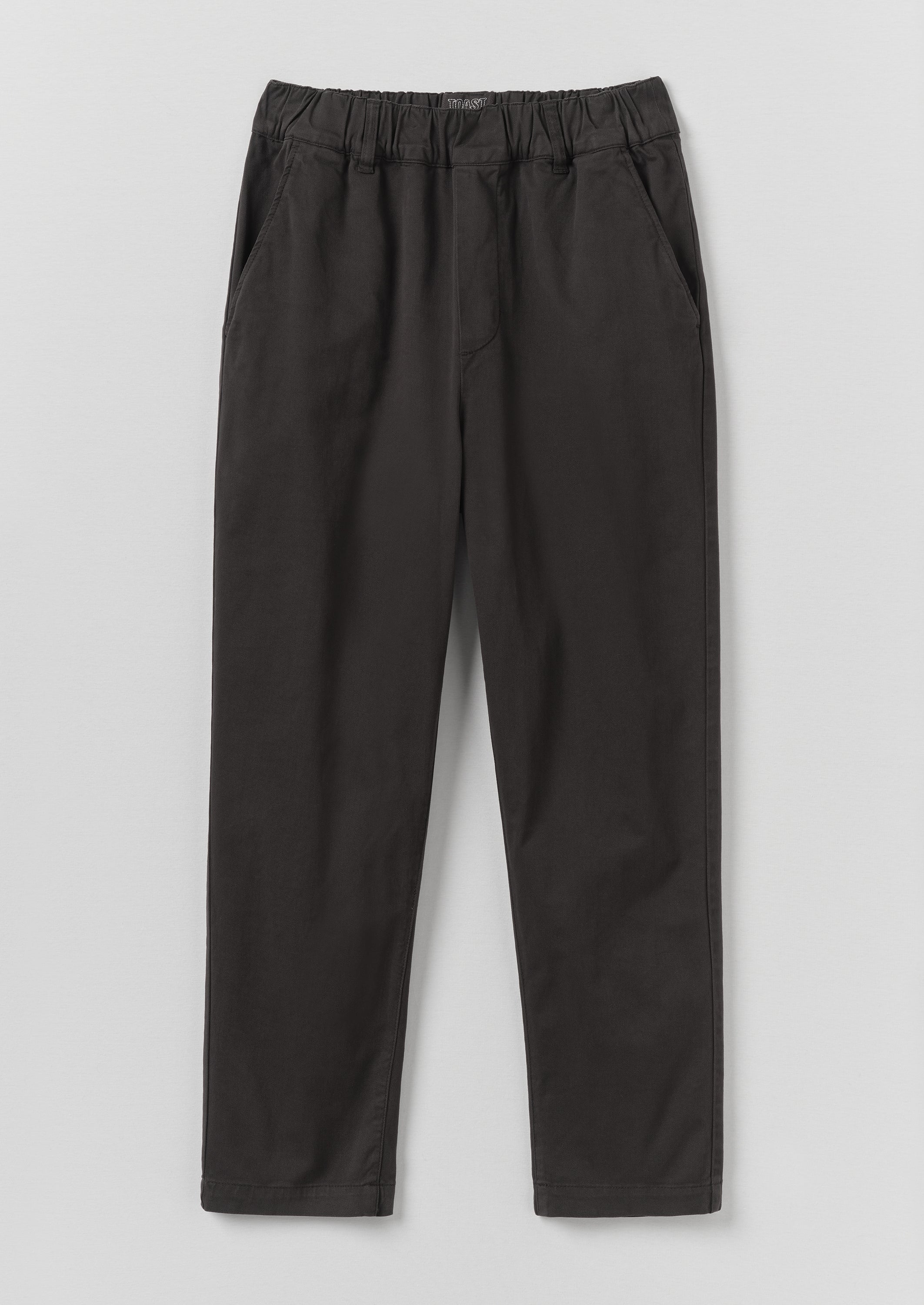 Gabi Cotton Pull On Trousers | Soft Black