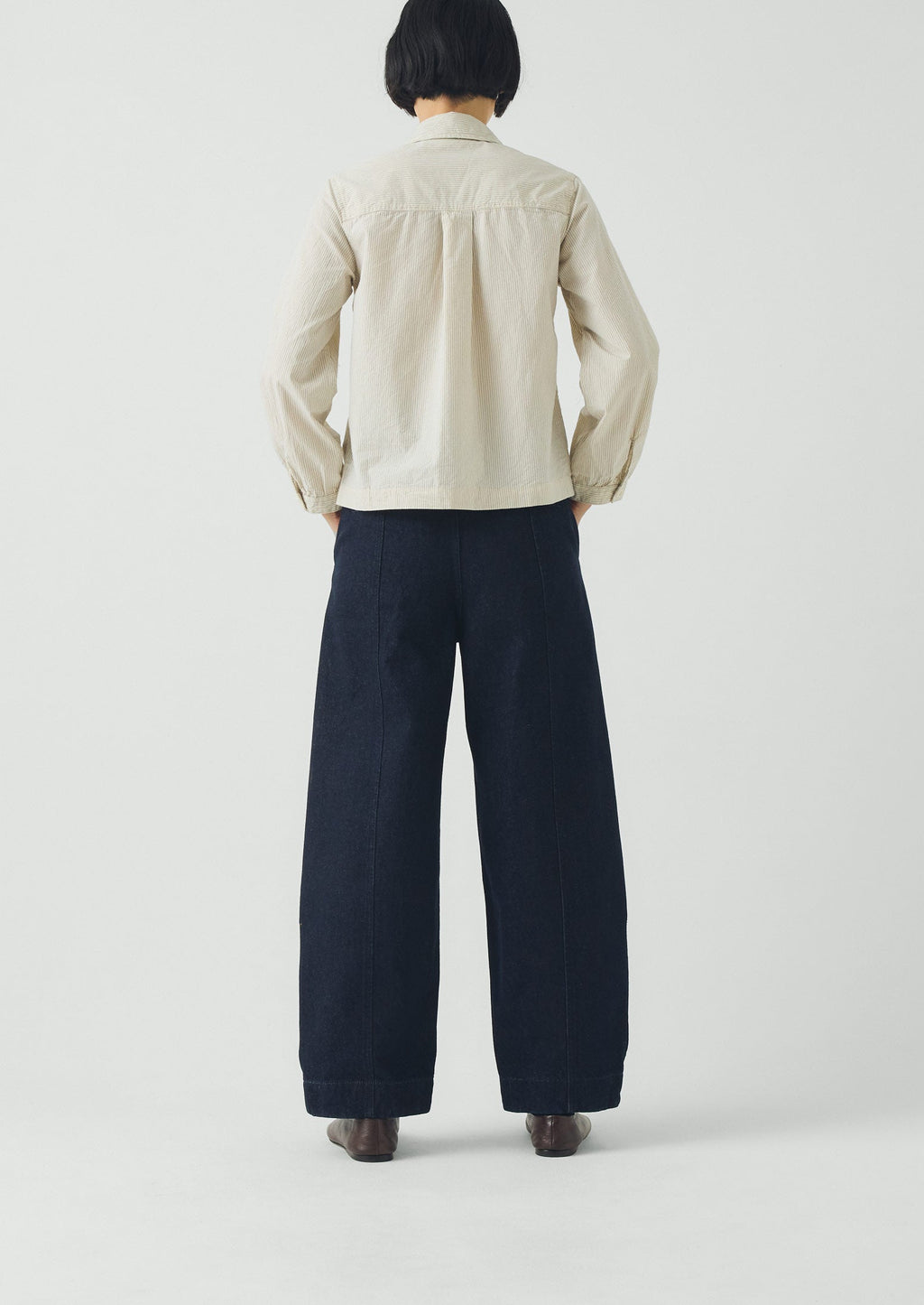 Sculpted Indigo Denim Trousers | Indigo