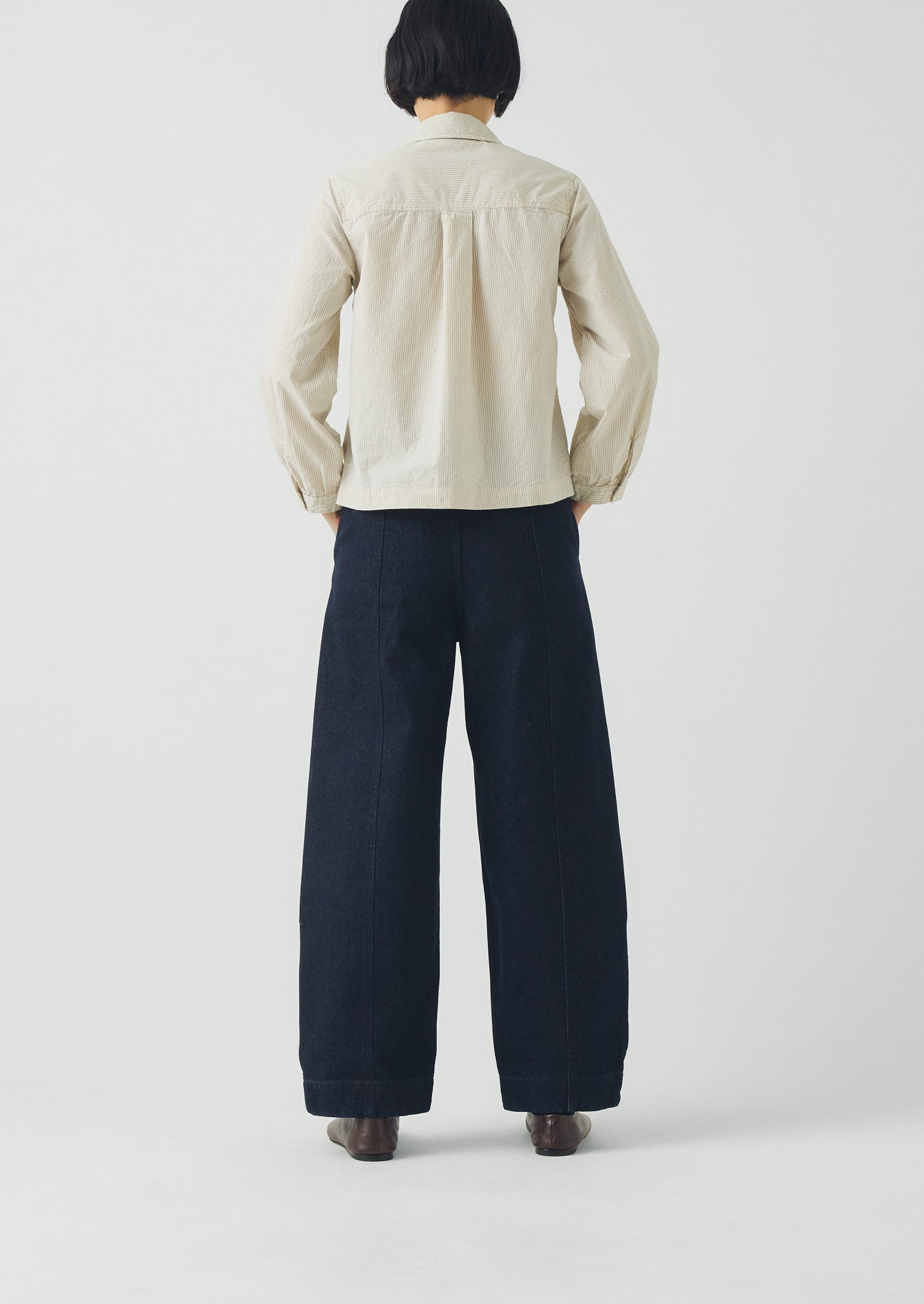 Sculpted Indigo Denim Trousers | Indigo