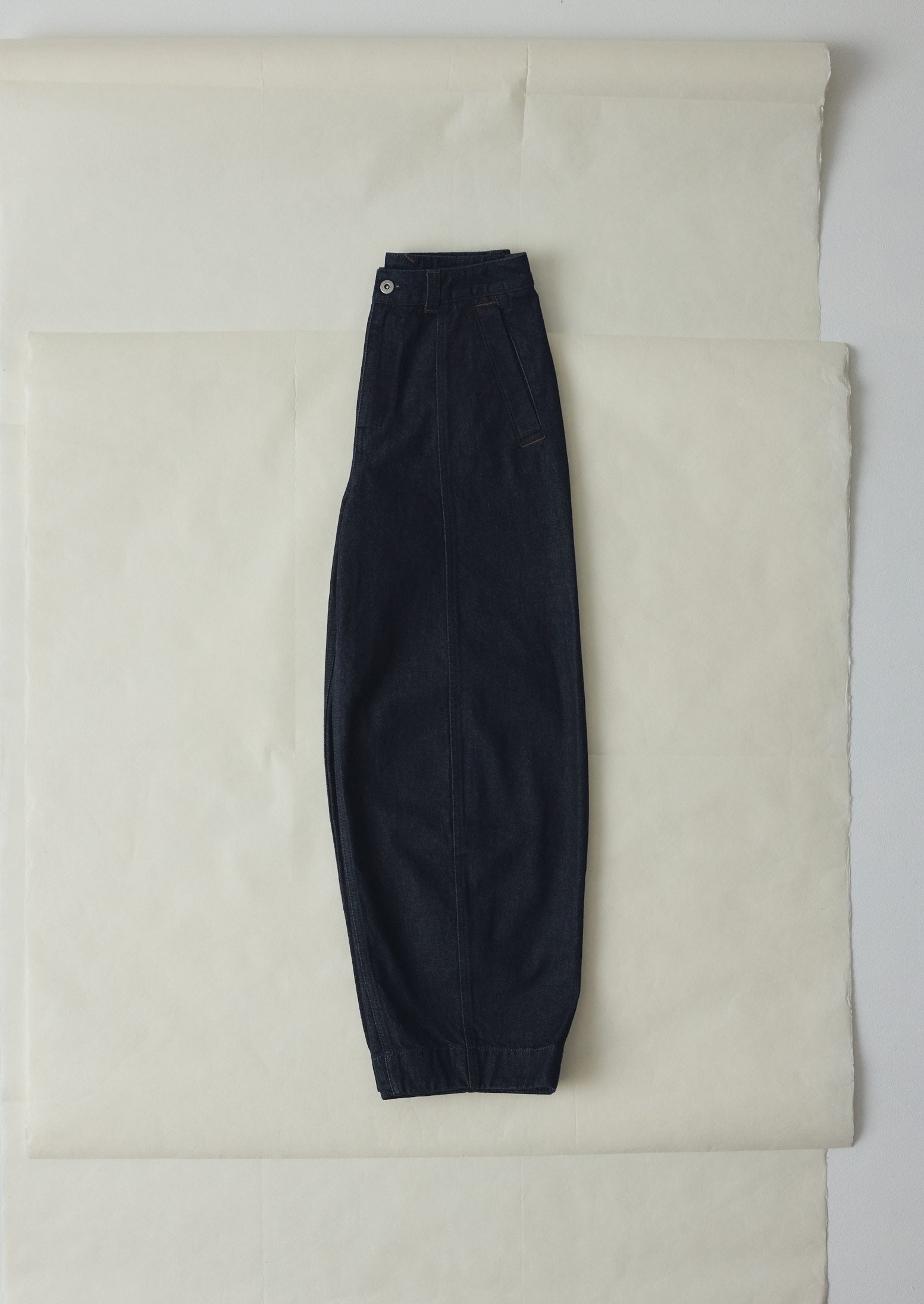 Sculpted Indigo Denim Trousers | Indigo