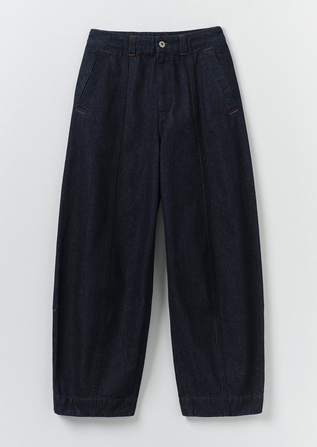 Sculpted Indigo Denim Trousers | Indigo