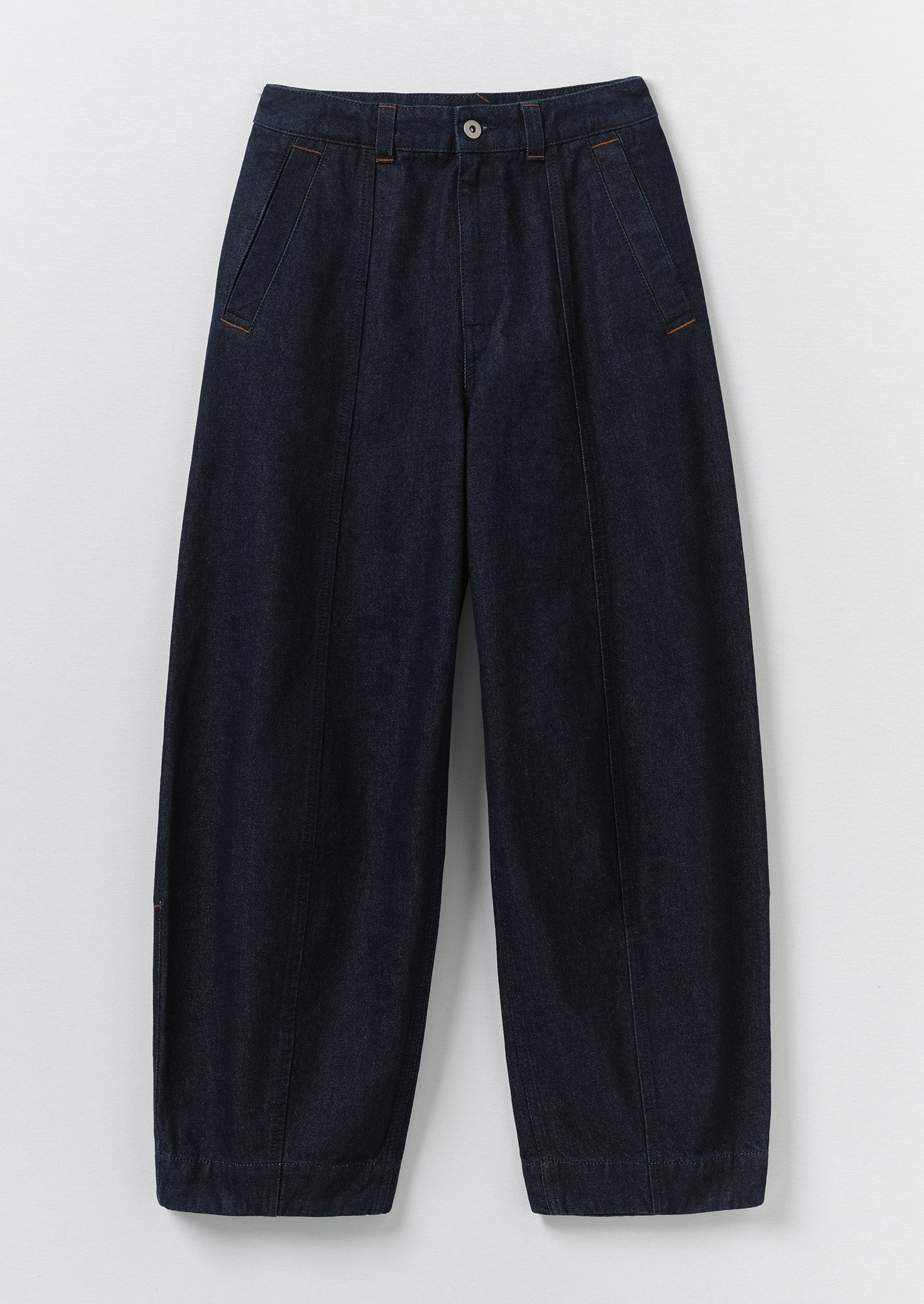 Sculpted Indigo Denim Trousers | Indigo