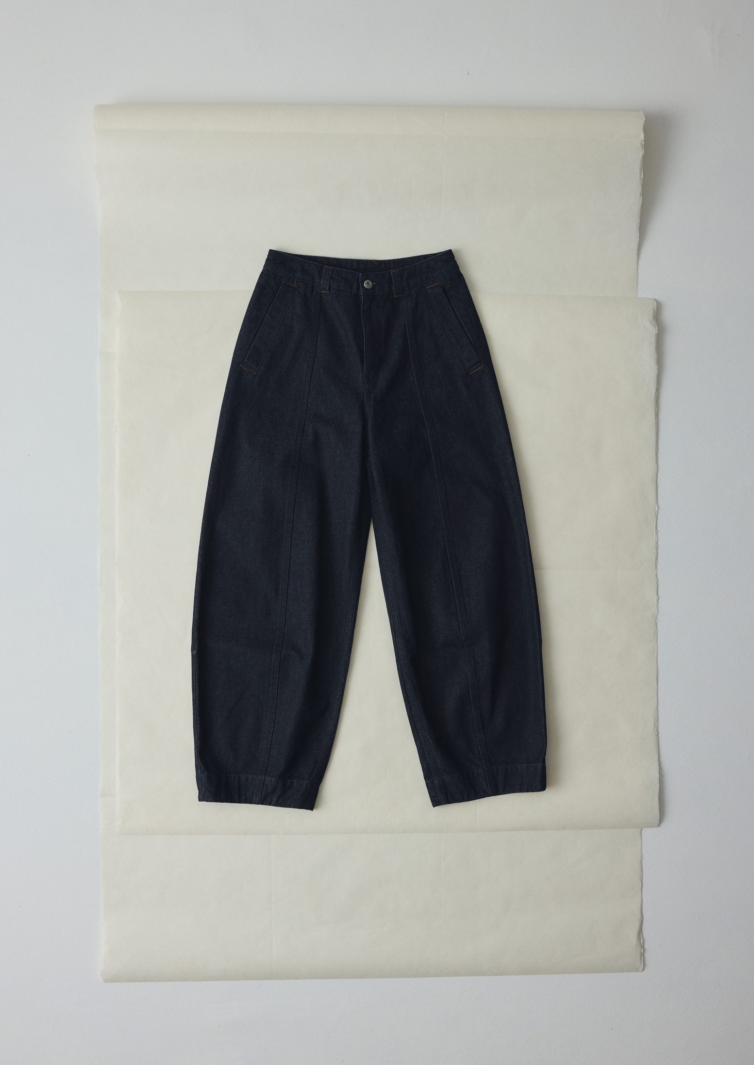 Sculpted Indigo Denim Trousers | Indigo