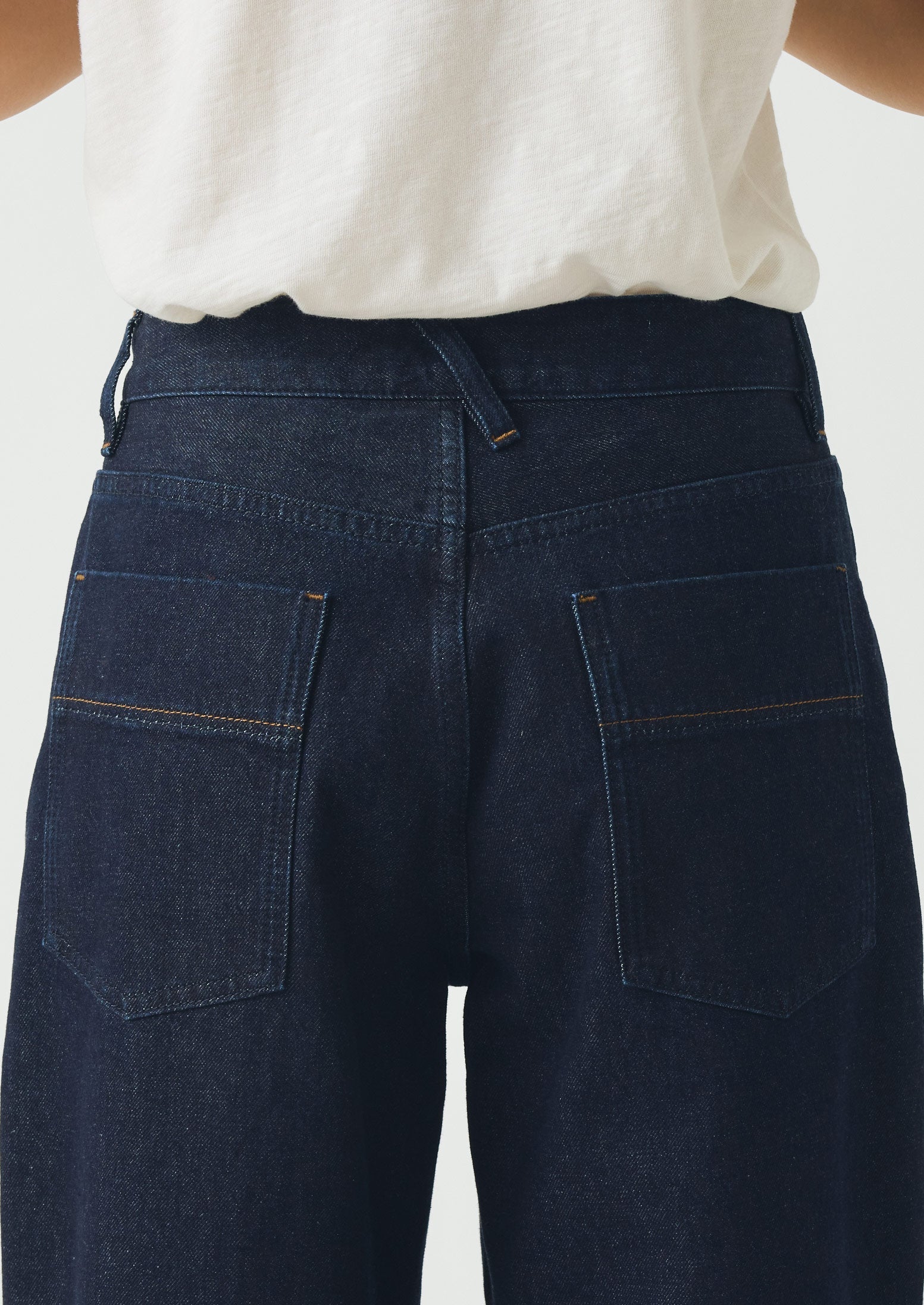 Indigo Denim Tapered Trousers | Indigo