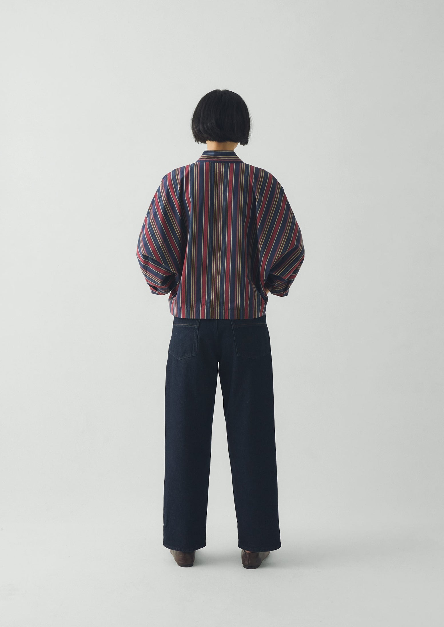 Pantry Stripe Cotton Wrap Shirt | Provencal Blue